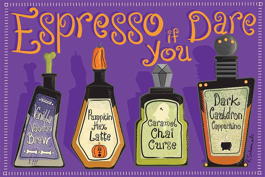 KS2 – Too Cute to Spook – Espresso If You Dare Horizontal © Kris Schwenck