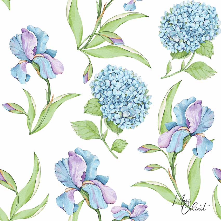 MC – Hydrangea and Iris Collection 2100as © Mari Caliart