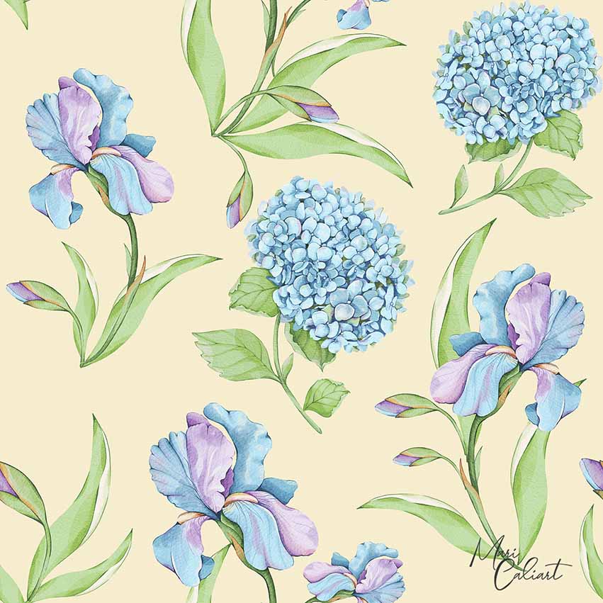 MC – Hydrangea and Iris Collection 2100bs © Mari Caliart