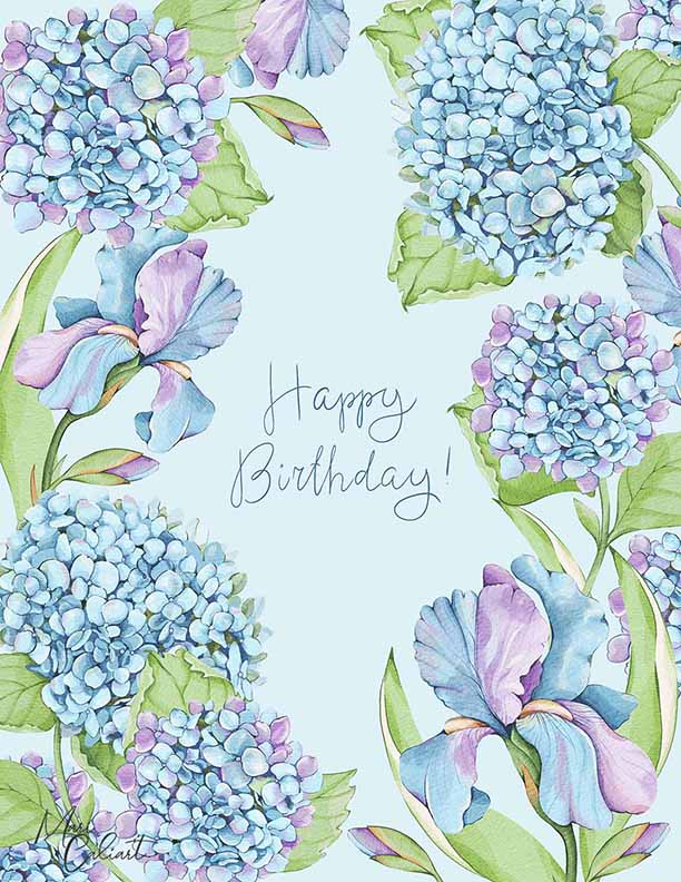 MC – Hydrangea and Iris Collection 2105b © Mari Caliart