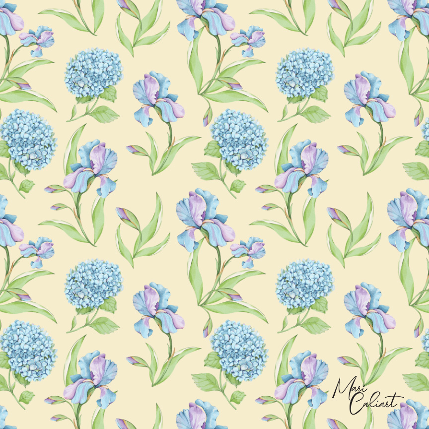 MC – Hydrangea and Iris Collection – 2100bs © Mari Caliart