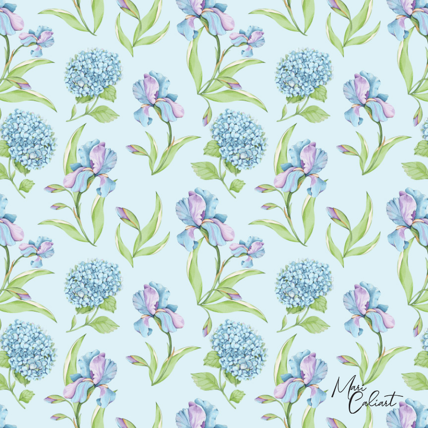 MC – Hydrangea and Iris Collection – 2100cs © Mari Caliart