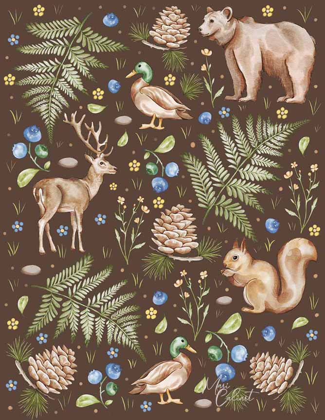MC – Lake Lodge Collection – Deer 2525o © Mari Caliart