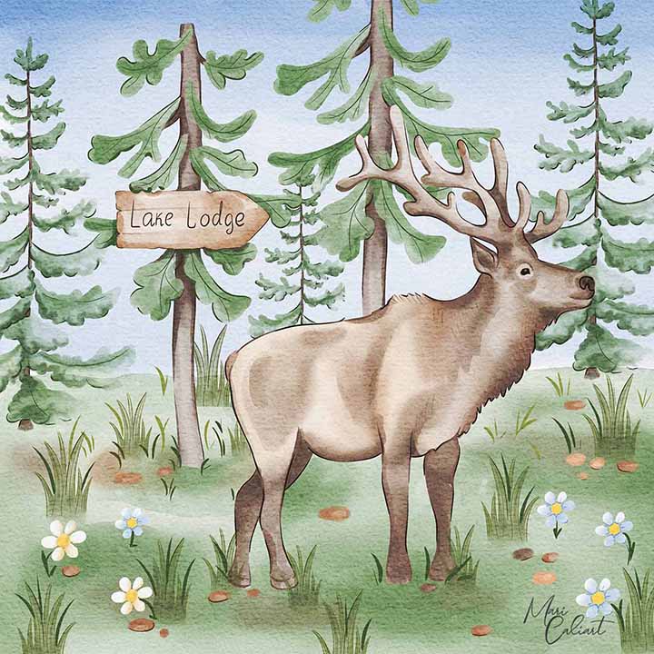 MC – Lake Lodge Collection, Elk 2518a © Mari Caliart