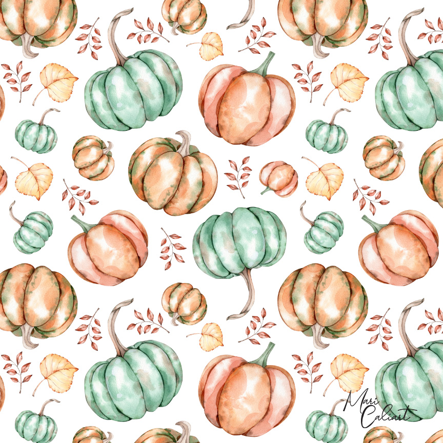 MC – Pumpkins and Leaves Collection – 1000as © Mari Caliart