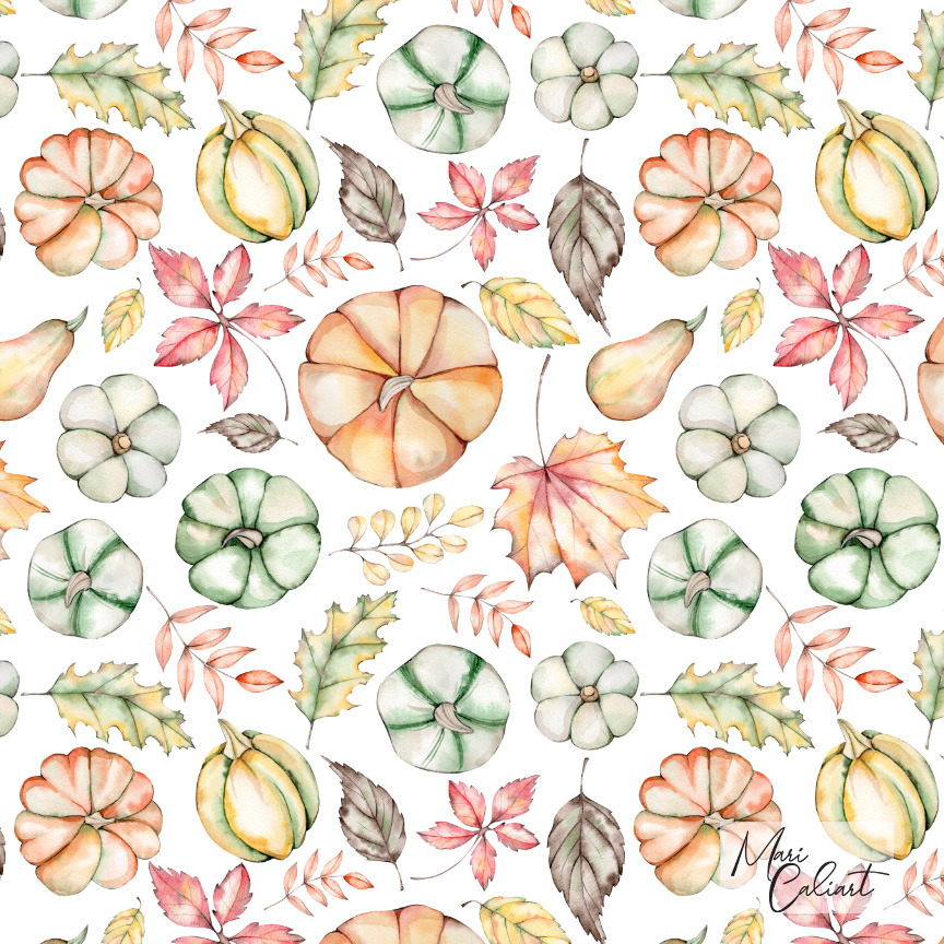 MC – Pumpkins and Leaves Collection – 1003as © Mari Caliart