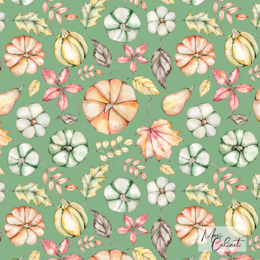 MC – Pumpkins and Leaves Collection – 1003bs © Mari Caliart
