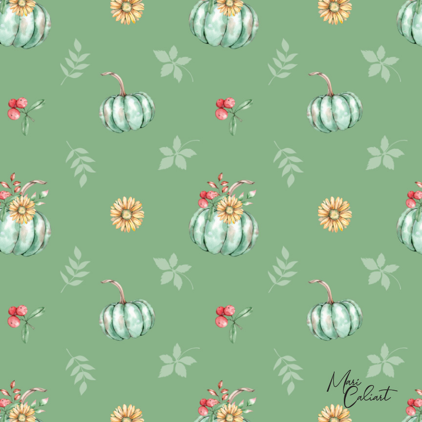 MC – Pumpkins and Leaves Collection – 1004bs © Mari Caliart