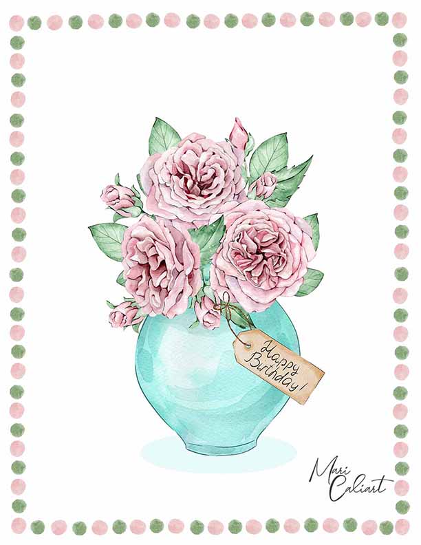 MC – Sweet Bloom Birthday Collection – 2301a © Mari Caliart