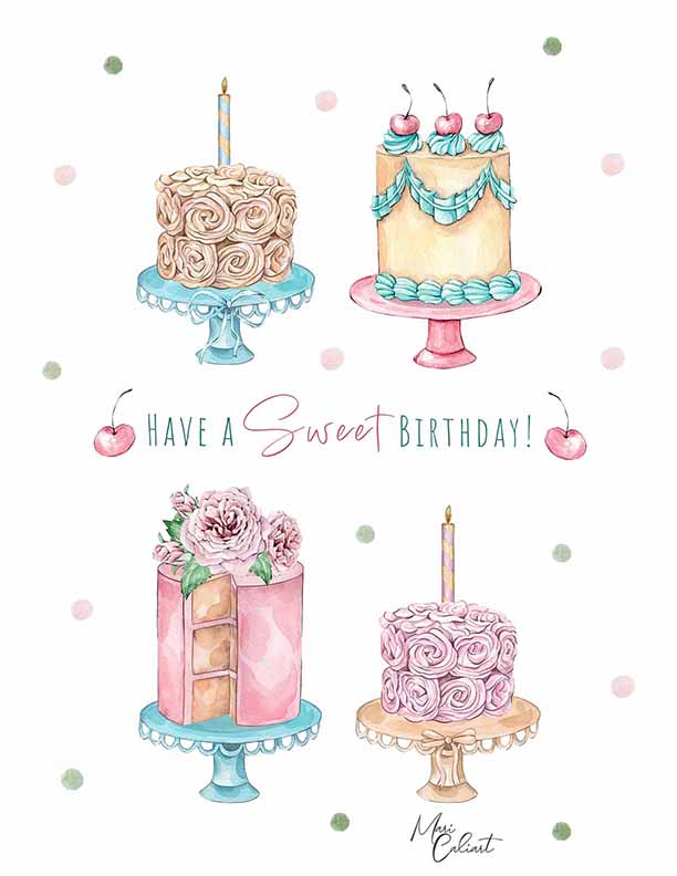 MC – Sweet Bloom Birthday Collection – 2303a © Mari Caliart