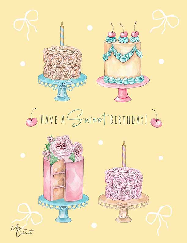 MC – Sweet Bloom Birthday Collection – 2303c © Mari Caliart