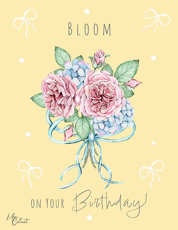 MC – Sweet Bloom Birthday Collection – 2304c © Mari Caliart