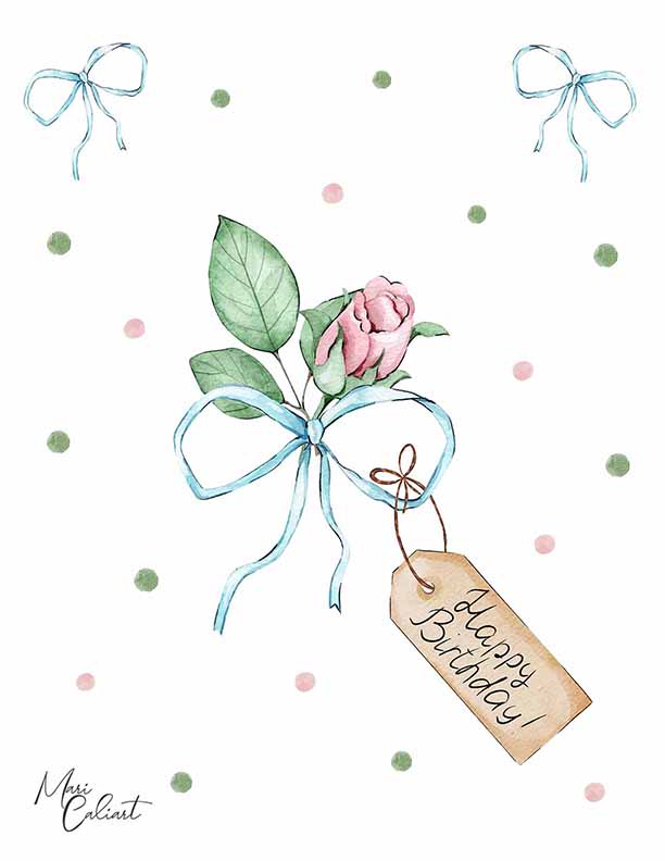 MC – Sweet Bloom Birthday Collection – 2305a © Mari Caliart