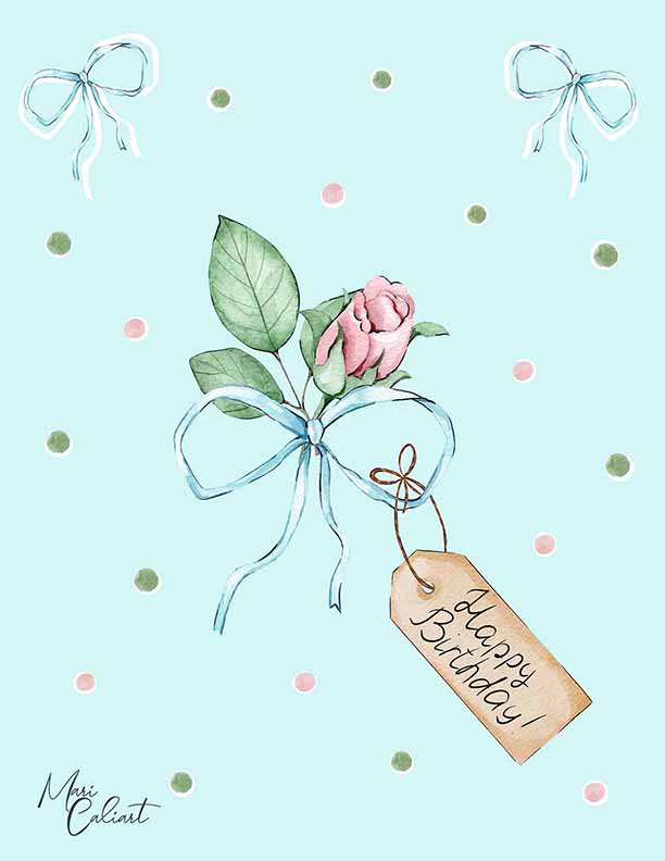 MC – Sweet Bloom Birthday Collection – 2305b © Mari Caliart
